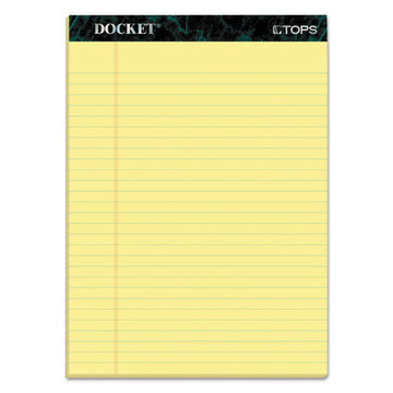 TOPS™ Docket Ruled Perforated Pads, Wide-legal Rule, 50 Canary-yellow 8.5 X 11.75 Sheets, 12-pack freeshipping - TVN Wholesale